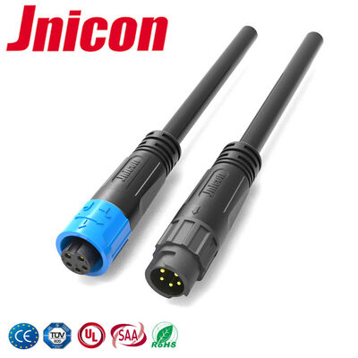 PA66 Push Pull Cable Connectors M12 5 Pin 10A per luci di crescita