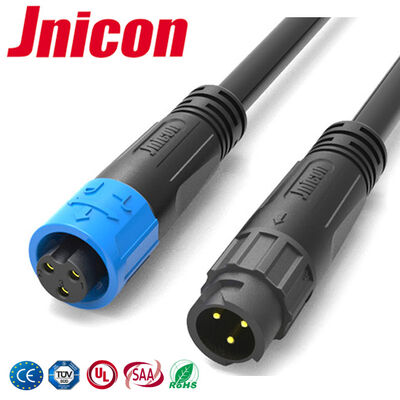 Connettore esterno M12 300V LED a 3 pin impermeabile con bloccaggio push connettore esterno IP67