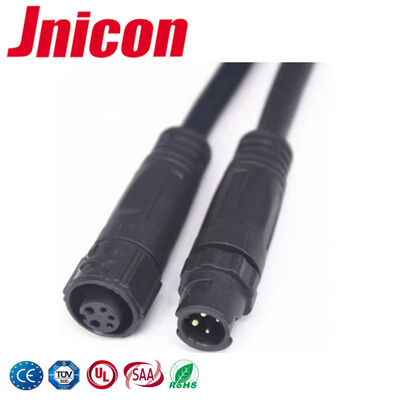 PA66 M12 2+3 Pin Outdoor Waterproof Wire Connectors Connector di illuminazione del segnale di alimentazione