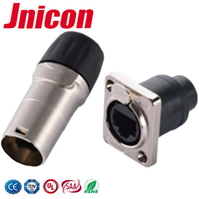 -25°C - 80°C connettore RJ45 IP44/IP65 connettore a bordo pannello di segnale impermeabile