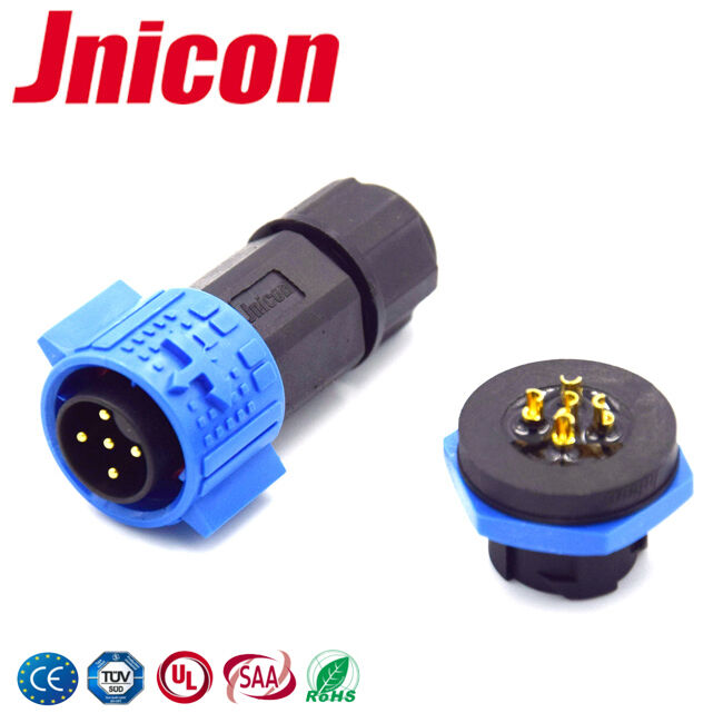 5A IP67 M19 5 pin connettore impermeabile filo a bordo connettori di alimentazione circolari IP67