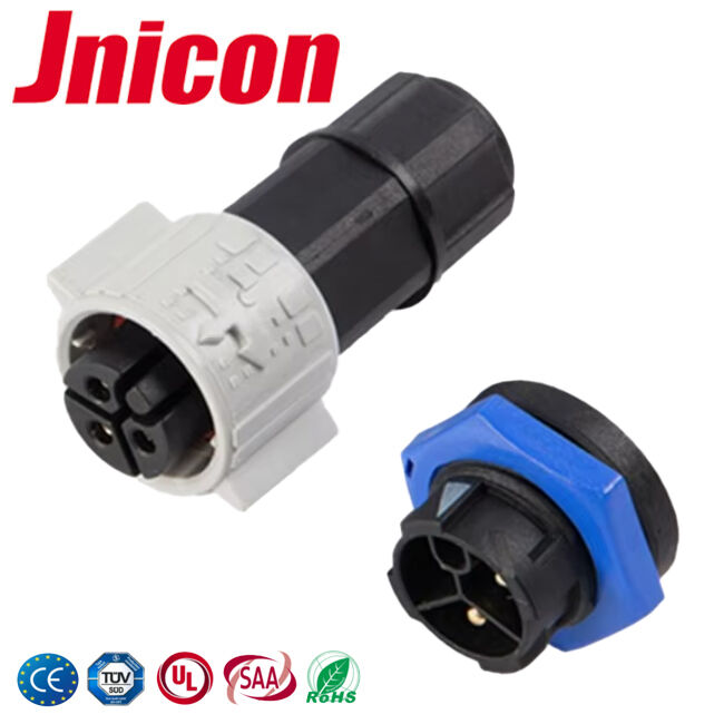 M19 IP67 Rated Waterproof Plug Socket 20A Power Connector per apparecchiature LED per esterni