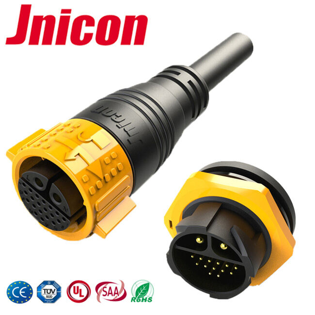 Connettore M25 a disconnessione rapida IP67 da cavo a scheda 2+20 pin 30A
