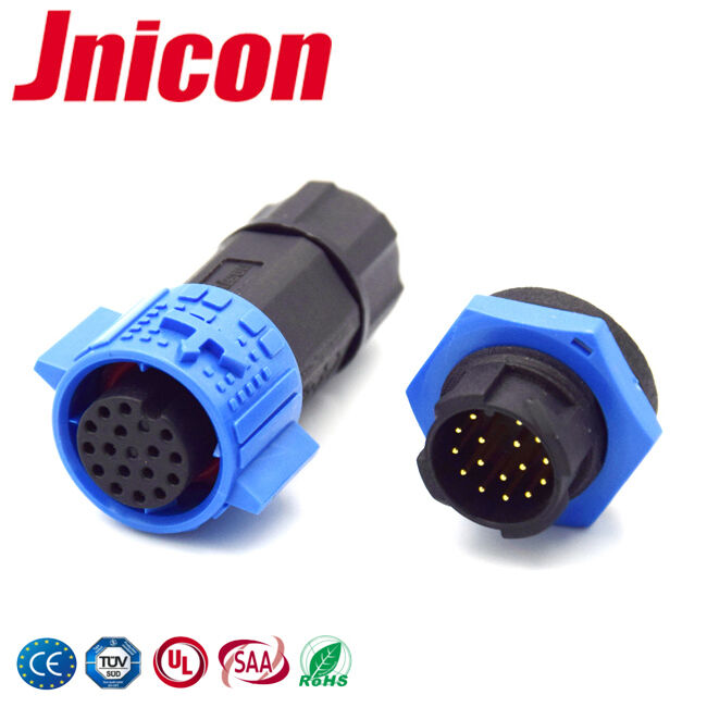 5A IP67 12 Pin Outdoor Waterproof Cable Connector M19 Data Plug And Socket