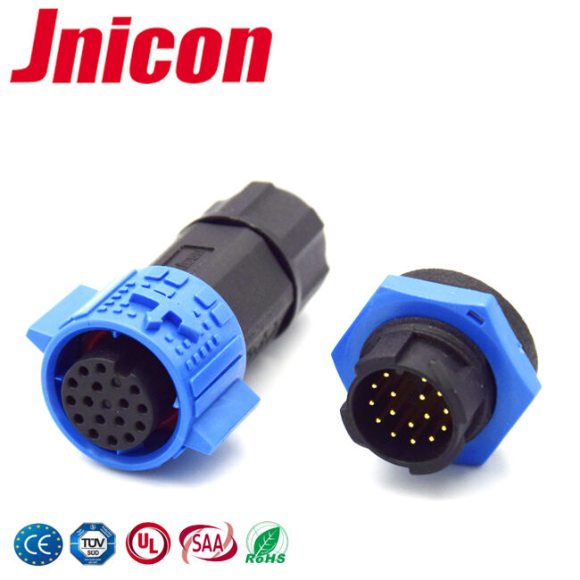 16 pin 5A IP67 connettore impermeabile pannello di montaggio connettore rapido impermeabile M19