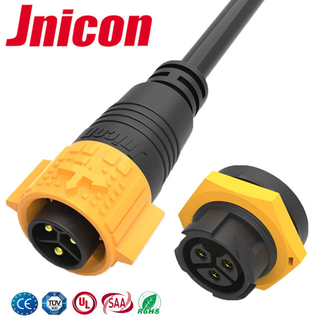 M19 30A 3 Pin Waterproof Connector Quick Locking Plug Socket For Cables
