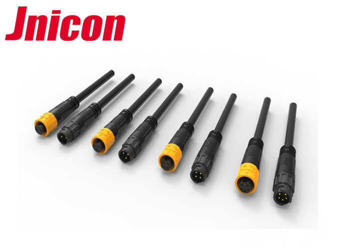 10A 300V IP67 impermeabilizzano il connettore nero e giallo modellato con cavo all'aperto
