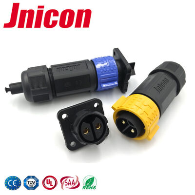 IP67 connettore di alimentazione 2 pin plug e connettori di presa PA66 materiale per automazione industriale