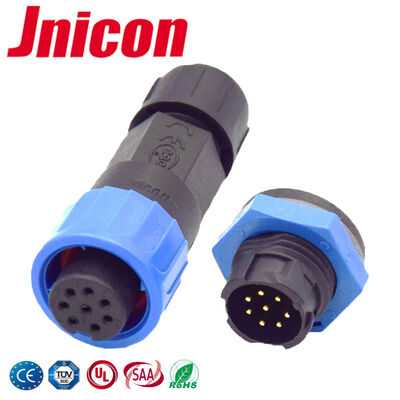 Connettore impermeabile a 8 pin con blocco a pressione IP68, connettore circolare M16