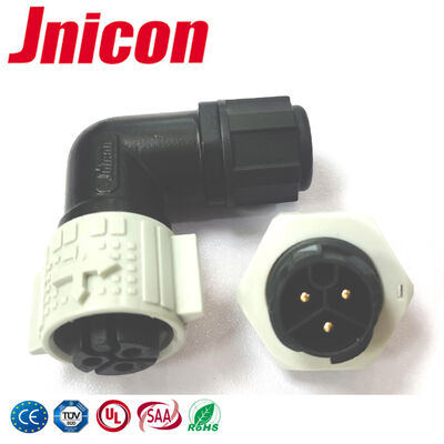 Connettore per auto impermeabile a 3 pin a 90 gradi M19 20A con connettori a sgancio rapido