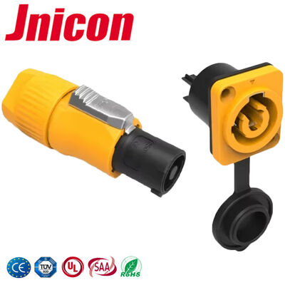 Connettore elettrico stagno Jnicon 20A IP65 Powercon in plastica, spina e presa impermeabili