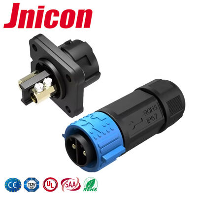 Connettore circolare di alimentazione a 2 pin M25 50A IP67, connettori elettrici per cavi da scheda a scheda