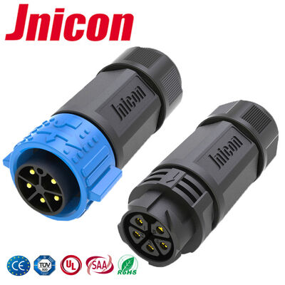 Connettore impermeabile rotondo placcato oro M25 a 5 pin a blocco rapido per alimentazione DC