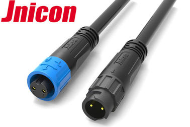 Jnicon M12 IP68 impermeabilizza il colore blu nero di Pin della baionetta 2 del connettore del cavo elettrico