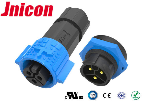 Il Pin 20A della plastica 3 del nero blu impermeabilizza la valutazione di tensione del supporto 300V del pannello di connettori